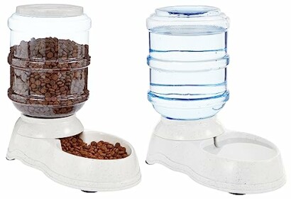 Amazon Basics Automatic Dog Cat Water Dispenser Gravity Feeder Set Review